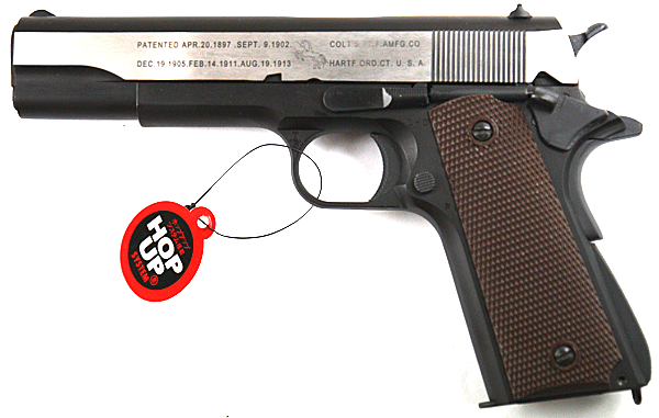 BELL M1911 FULL METAL PISTOL (FULL MARKING, GREEN GAS, TWO-TONE)