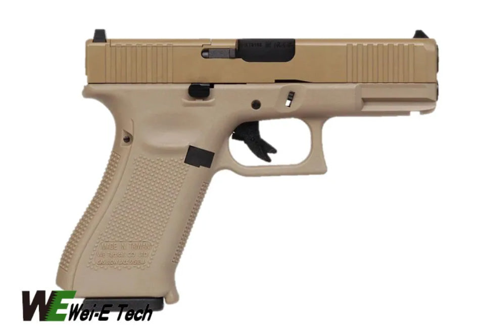 WE TECH G19X MOS Gen 5 Gas Blowback Pistol- Tan