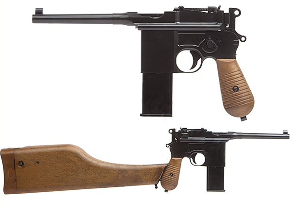 WE M712 GBB Pistol W/ Stock (BK, KMT Marking Ver, Limited Set)