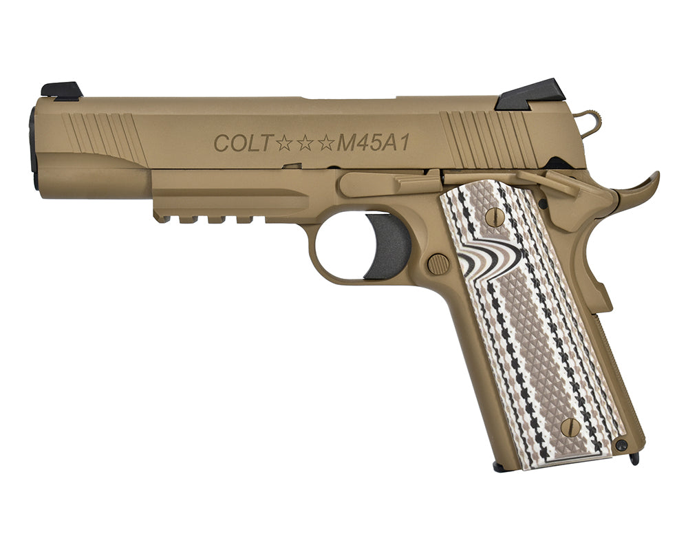 EMG Cybergun Colt 1911 Goverment Combat Unit T8 GBB Pistol Airsoft - Tan