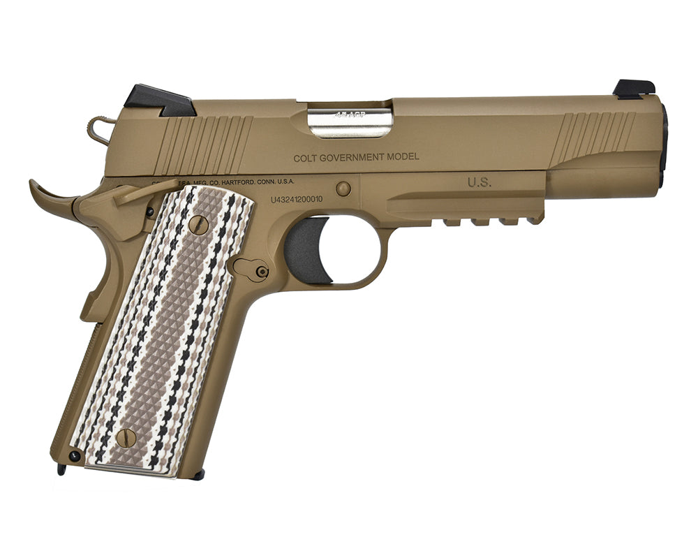 EMG Cybergun Colt 1911 Goverment Combat Unit T8 GBB Pistol Airsoft - Tan