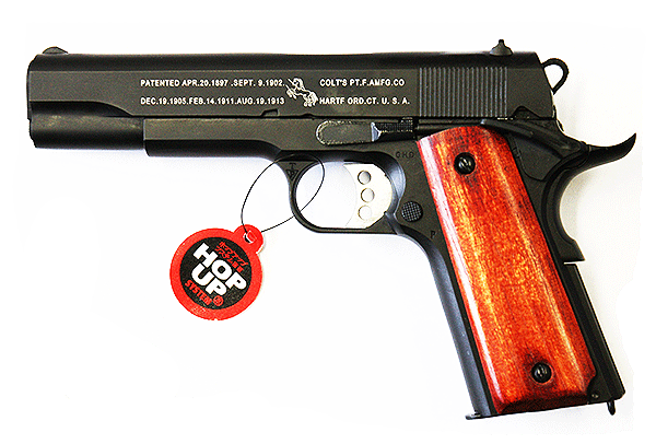 BELL M1911 CLASSIC GBB PISTOL (OAK GRIP, GREEN GAS, TYPEB)
