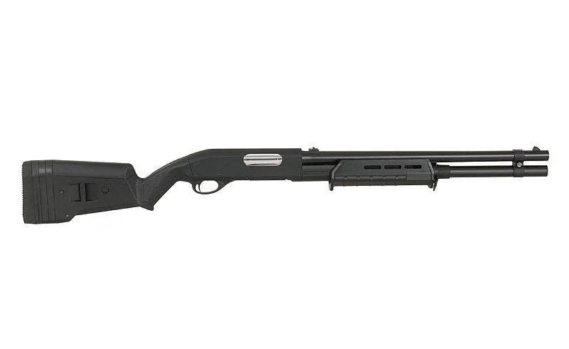 CYMA M870 MP Style Tri-shot Full Metal Shotgun (CM.355LM, BK)