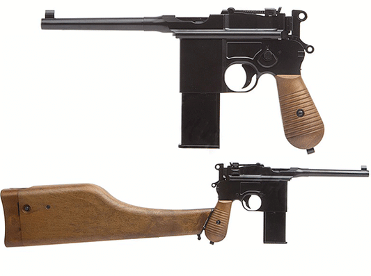WE M712 GBB Pistol W/ Stock (BK, KMT Marking Ver, Limited Set)