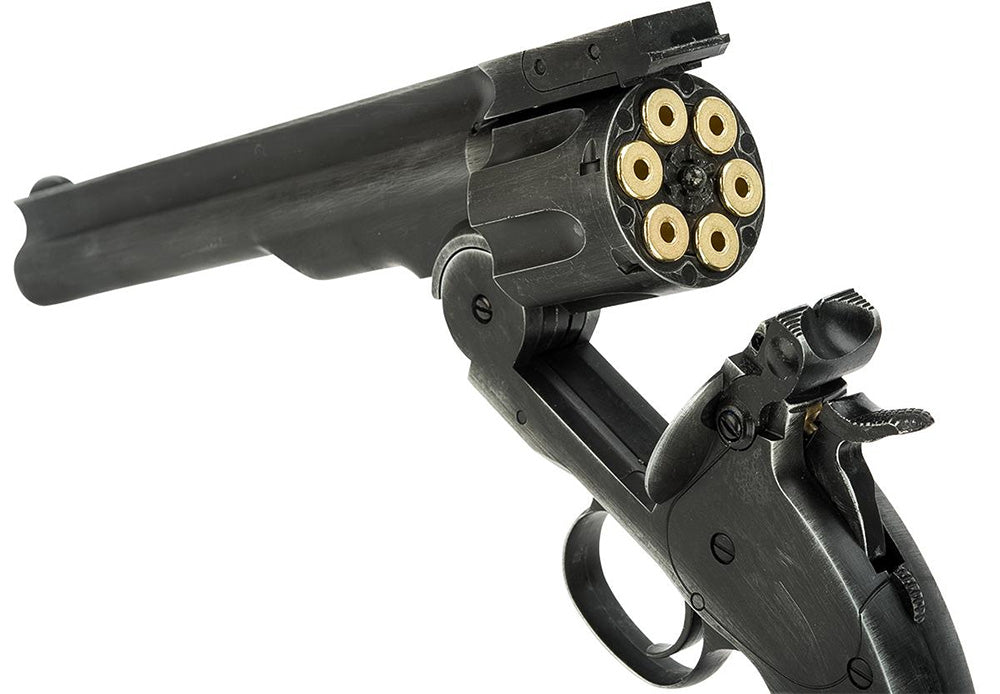 WINGUN Break Top Major 3 1877 C02 Powered Airsoft Revolver (Antique Black)