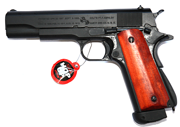BELL M1911 CLASSIC GBB PISTOL (OAK GRIP, GREEN GAS, TYPEA)